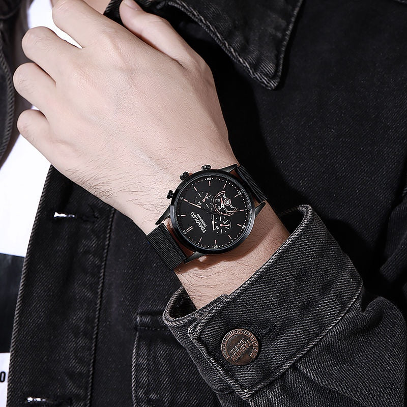 All-matching Ultra-thin Calendar Quartz Watch