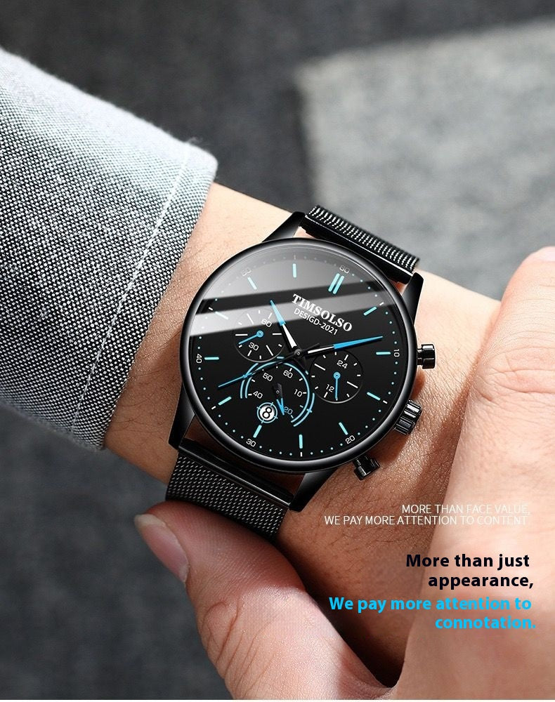 All-matching Ultra-thin Calendar Quartz Watch