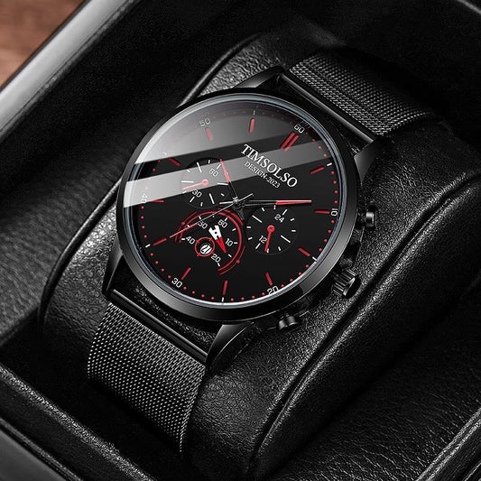 All-matching Ultra-thin Calendar Quartz Watch