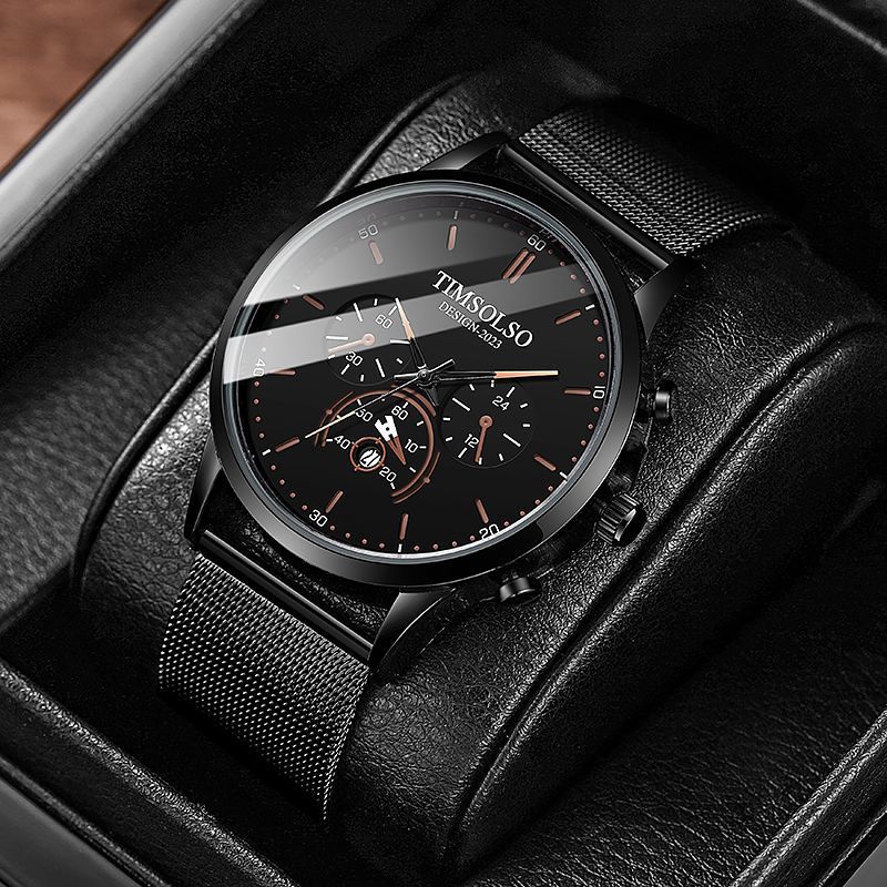 All-matching Ultra-thin Calendar Quartz Watch