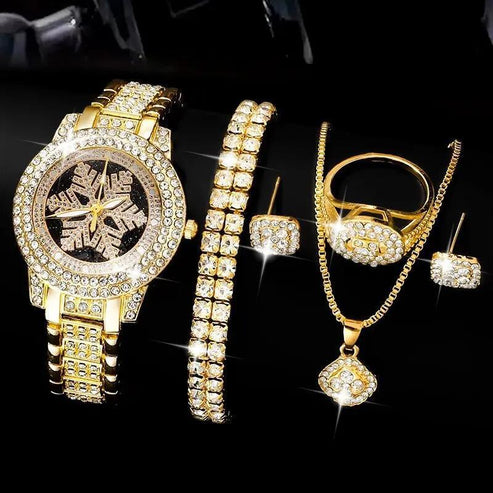 Snowflake Pattern Watch 5pc Set